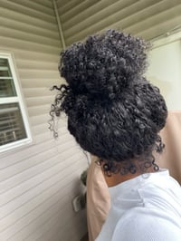 Image 1 of 20 inch KINKY CURLY 360 LACE WIG with 4c KINKY EDGES 