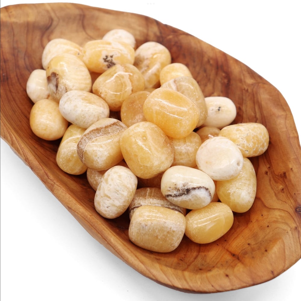 Image of Yellow Calcite Tumbled Stone