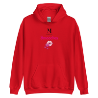 Image 4 of MamaFe's Pink Font Smooches and M Logo Unisex Hoodie