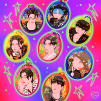 Image 1 of Ateez Bouncy Member Acrylic Keychains
