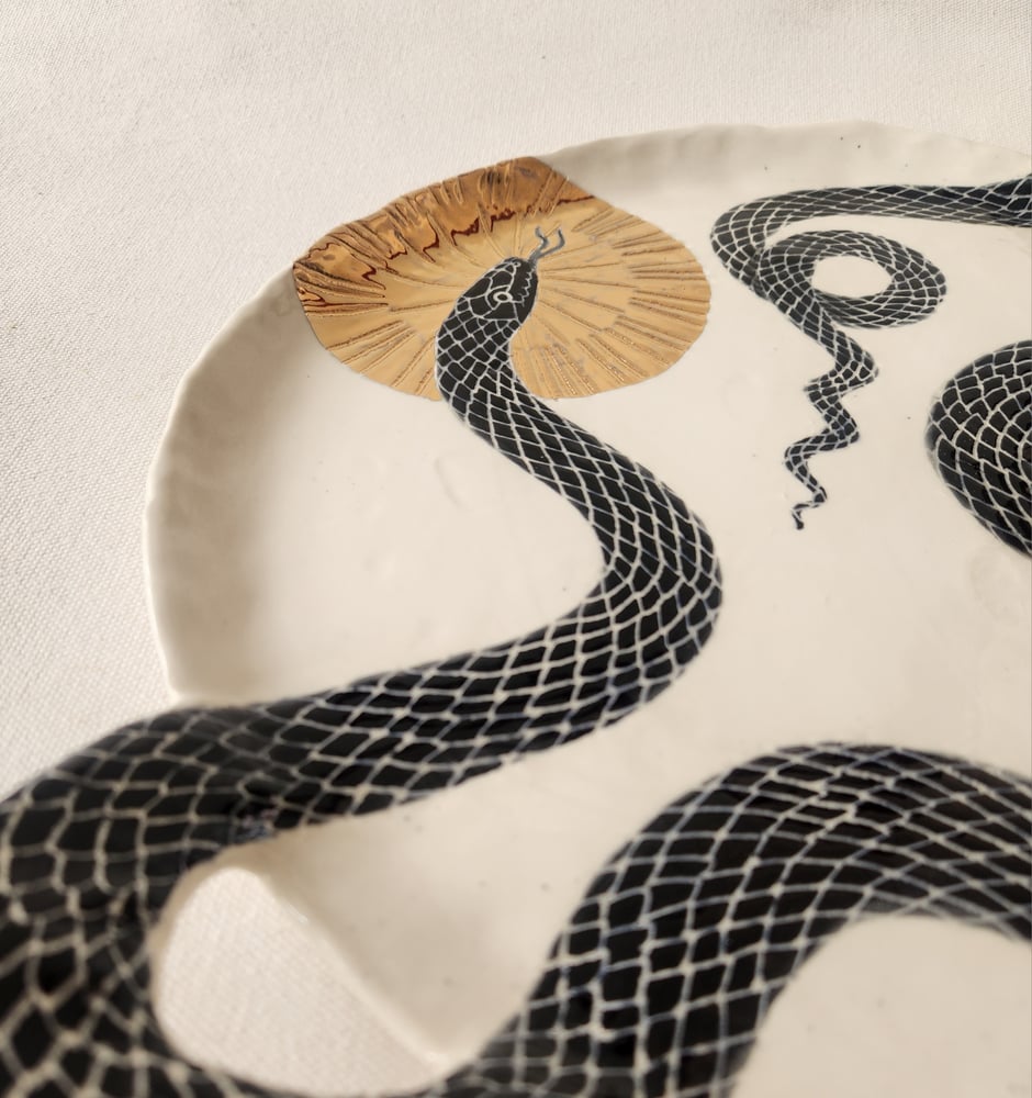 Image of Auric Halo Serpent-handled platter