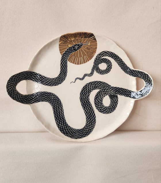 Image of Auric Halo Serpent-handled platter