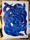 European Eel - lino print