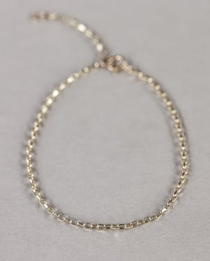 Image of 9ct gold faceted chain bracelet 