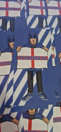 Image 2 of Pack of 25 10x5cm Peterborough England United Football/Ultras Stickers.