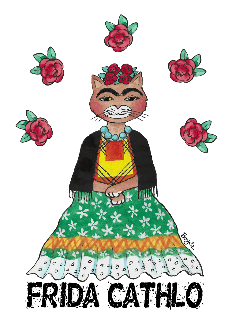 Frida Cathlo tea towel