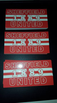 Image 1 of Pack of 25 10x5cm Sheffield United England Football/Ultras Stickers.