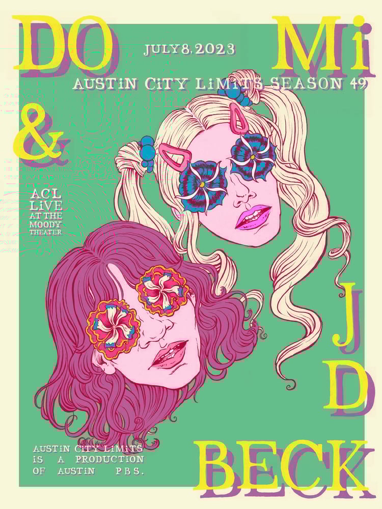 Image of *RARE* DOMi & JD BECK ~ ACLTV SCREEN PRINT