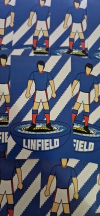 Image 2 of Pack of 25 10x6cm Linfield Northern Ireland Football/Ultras Stickers.