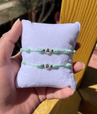 Couple Glow In The Dark Initial Bracelets 