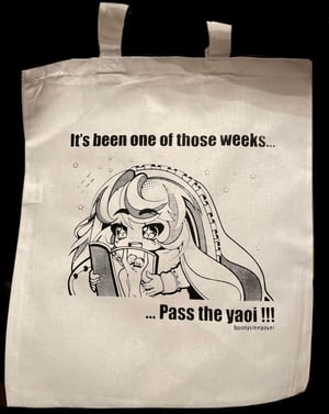 Image of Pass the Yaoi tote bag (HANDMADE)