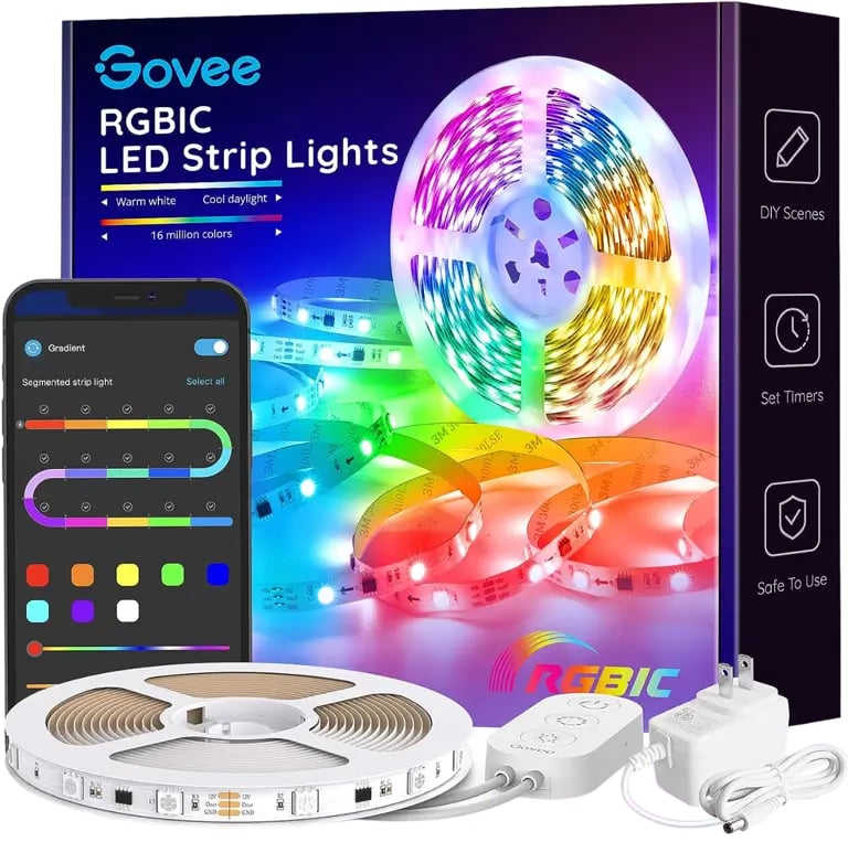 RGBBIC LED Strip Lights: Dynamic Bedroom Lighting