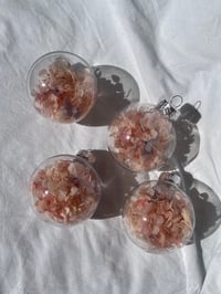 Image 1 of floral confetti bauble set of 4