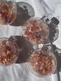 Image 3 of floral confetti bauble set of 4