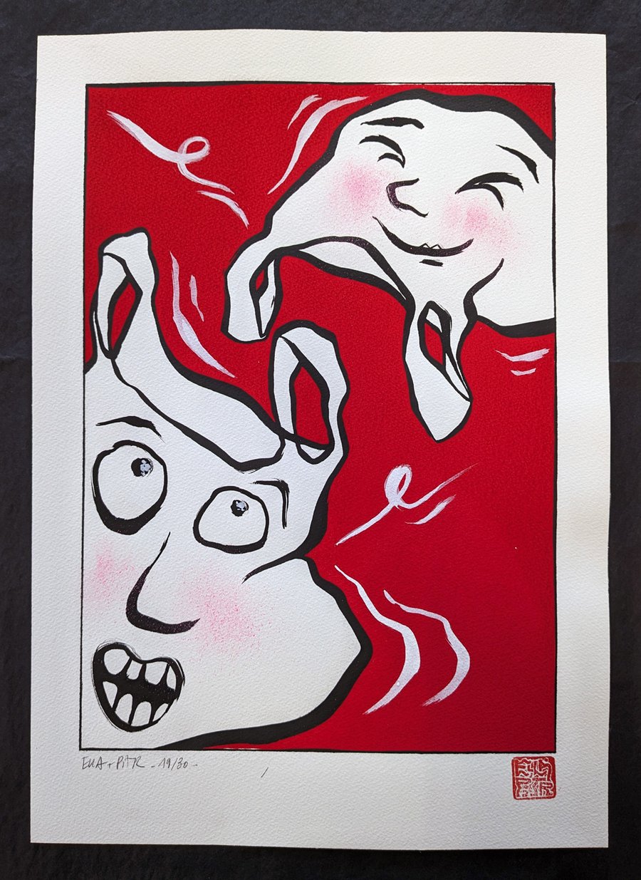 Image of Sérigraphie "Parade amoureuse" / 36 x 51 cm. / n. 19/30