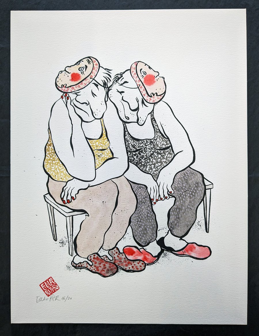 Image of Sérigraphie "Old brothers" n.16/20 Limited Edition.