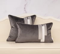 Image 3 of Yakin Dark Gray Decorative Velvet Throw Pillow Cover S