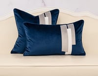 Image 3 of Yakin Navy Blue Decorative Velvet Throw Pillow Cover