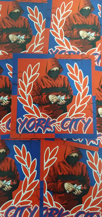 Image 2 of Pack of 25 7x7cm York City England Football/Ultras Stickers.