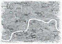 Image 5 of Music Map Of London (With Accent Colour)
