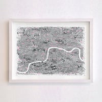 Image 2 of Music Map Of London (With Accent Colour)
