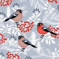 Image 3 of BULLFINCH TRIO GREETING CARD