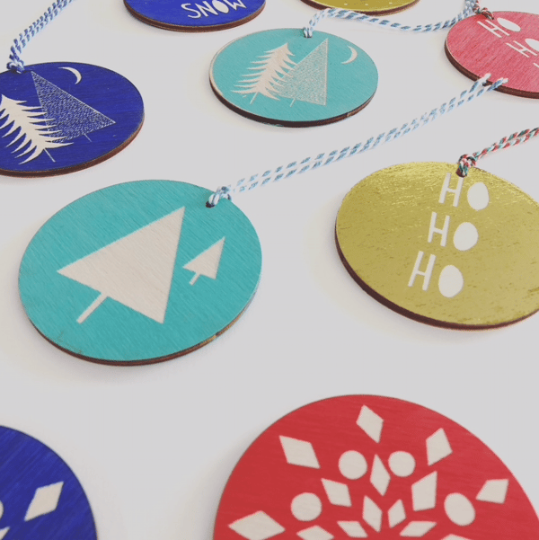 Image of Festive Screenprint Decorations