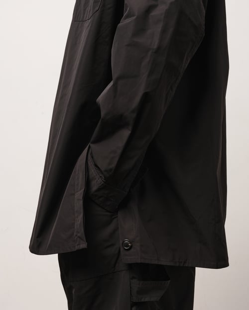 Image of Black Nylon Slit Shirt