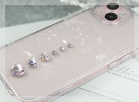Image 1 of Crystal Heart Case in pink or clear.