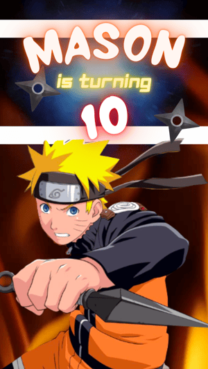 Image of Customizable 2pg Ninja Friends Video Invitation Party & Birthdays