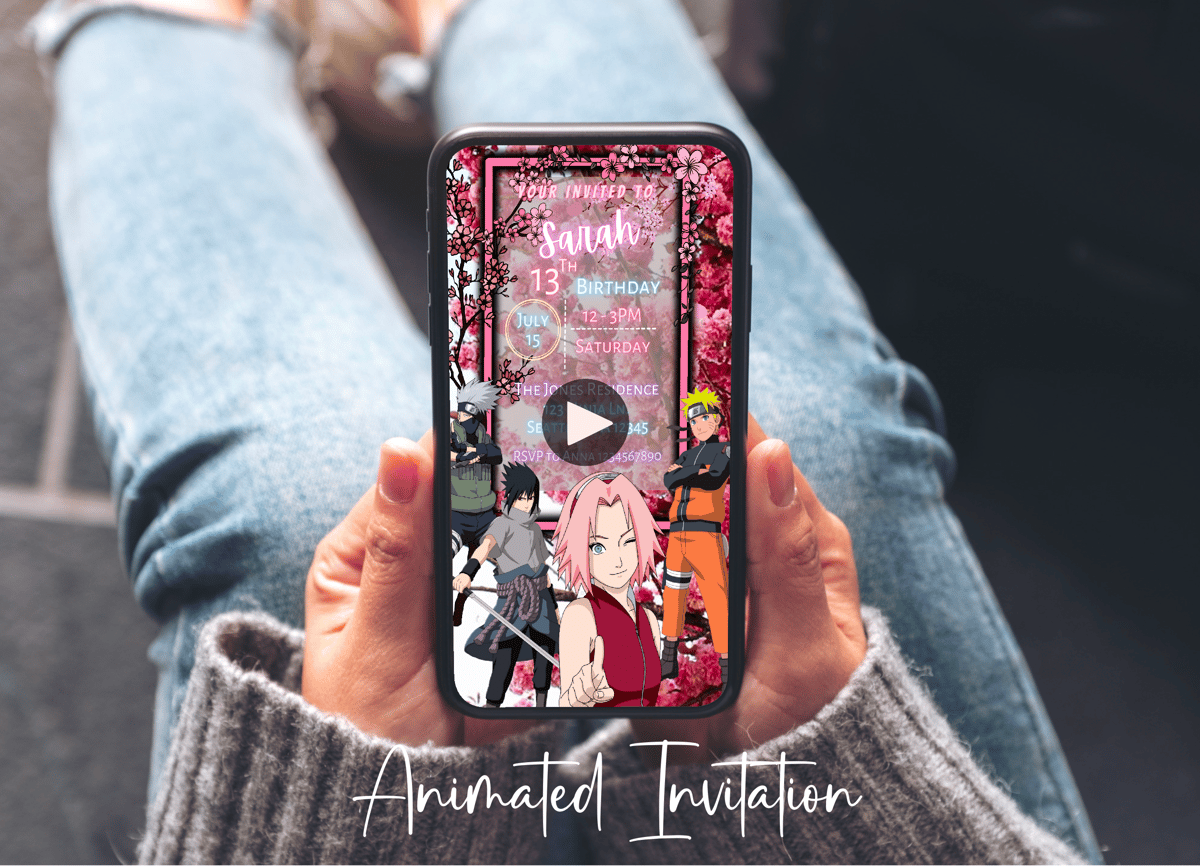 Image of Customizable E-invitation Video Sakura Party & Birthdays