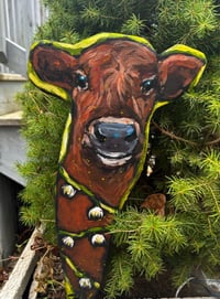 Image 1 of Brown Cow Garden Fairy Folk Art