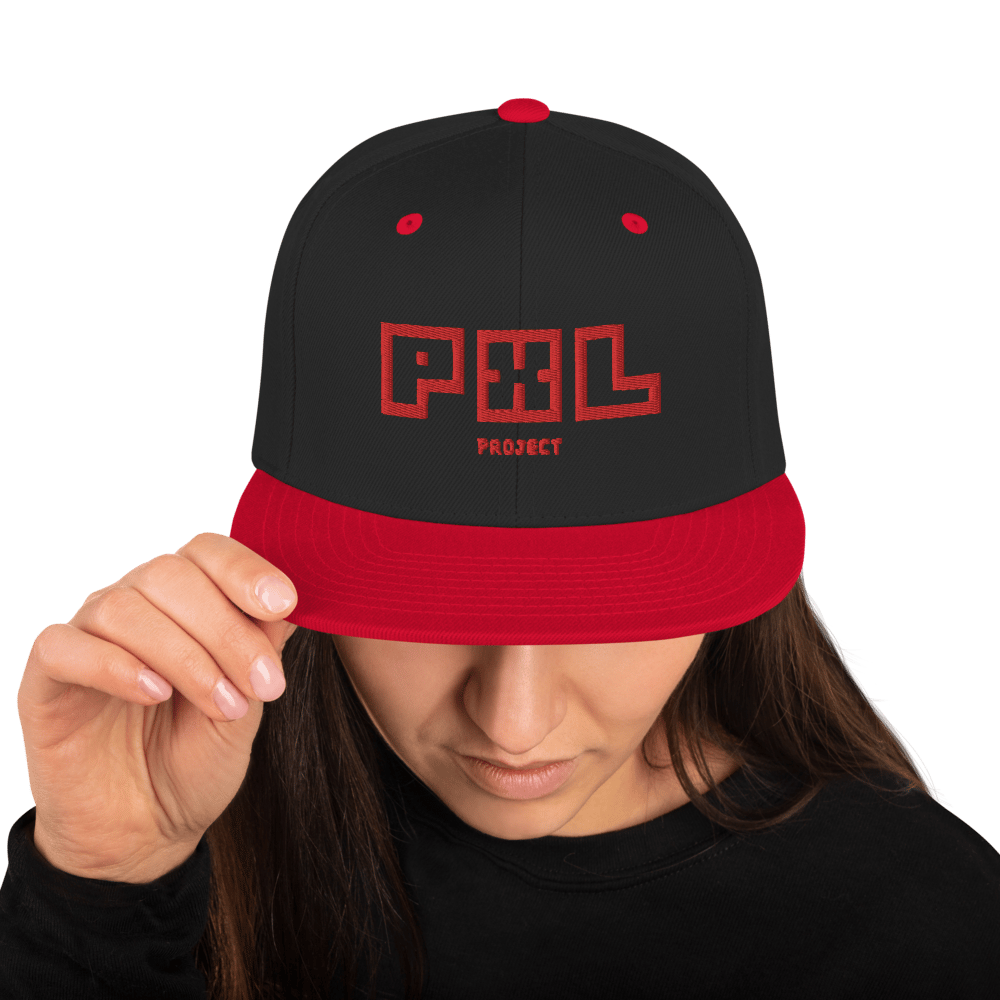 MARVEX-RED PXL LOGO SNAPBACK HAT