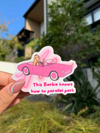 "This Barbie Knows How to Parallel Park" Vinyl Sticker