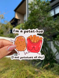 "I'm a Potat-Hoe" Funny Potato Lover Sticker