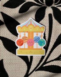 Image 1 of Space Merry-Go-Round Vinyl Sticker | Kawaii Space