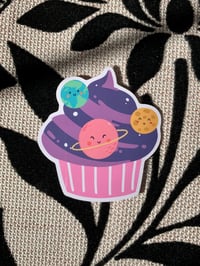 Image 2 of Space Cupcake Sticker | Kawaii Space