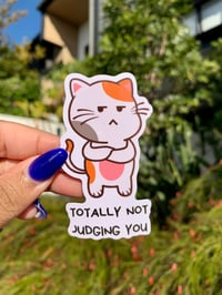 "Totally Not Judging You" Cat Vinyl Sticker