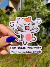 "I Am Chaos" Middle Child Vinyl Sticker