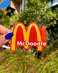 "McDoodle" Vinyl Sticker | Satire Logo Art