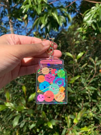 Image 1 of "Universe in a Jar" Keychain | Kawaii Space