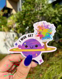 Image 1 of "I Wub Art" Vinyl Sticker | Kawaii Space