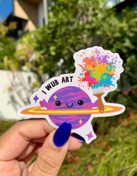 Image 1 of "I Wub Art" Vinyl Sticker | Kawaii Space