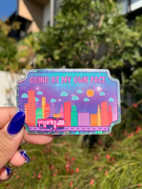 Image 2 of "Going At My Own Pace" Ticket Vinyl Sticker | Kawaii Space