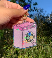 Image 2 of "Tumbling Through Space" Keychain | Kawaii Space