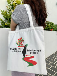 Image 1 of Palestine & Keffiyeh Tote Bag | Free Palestine