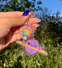 Image 4 of "Planet of the Artist" Keychain | Kawaii Space