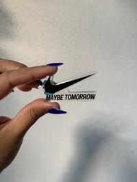 Image 2 of Nike "Maybe Tomorrow" Pin | Satire Logo Art