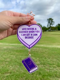 Image 1 of Law Baddie Double Charm Keychain | Legally Blonde-Inspired