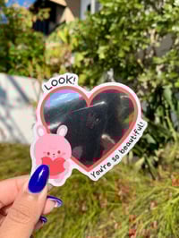 Image 1 of Self-Love Mirror Sticker | Kawaii